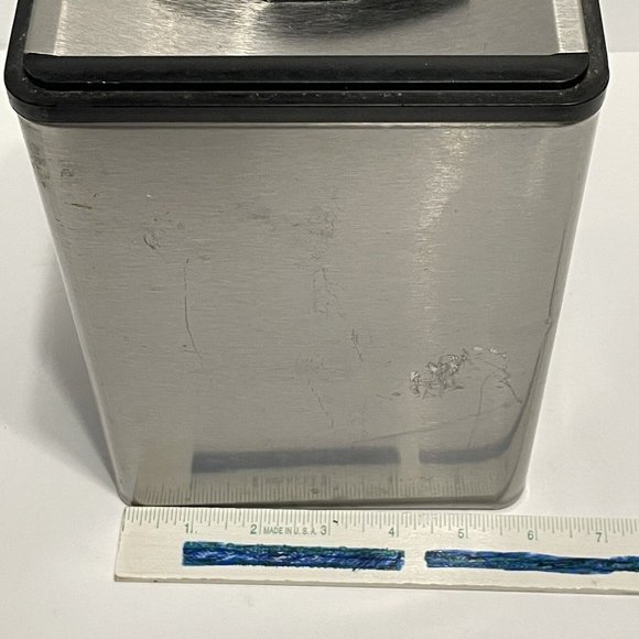 VTG Kromex lidded flour canister mid century modern usa rectangle Chrome Metal - Picture 11 of 12